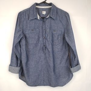 Tom's Women's denim blouse blue Size Medium